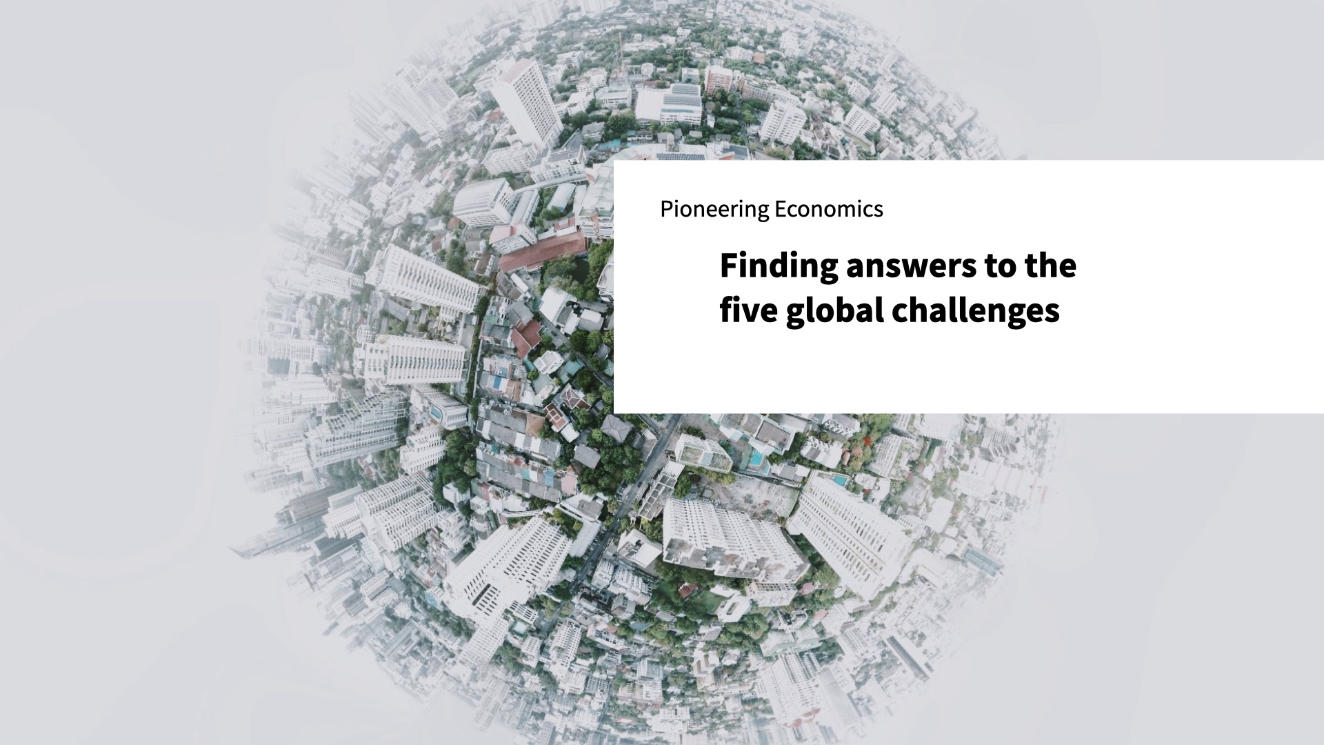 Bild: Wir finden Antworten auf die fünf globalen Herausforderungen