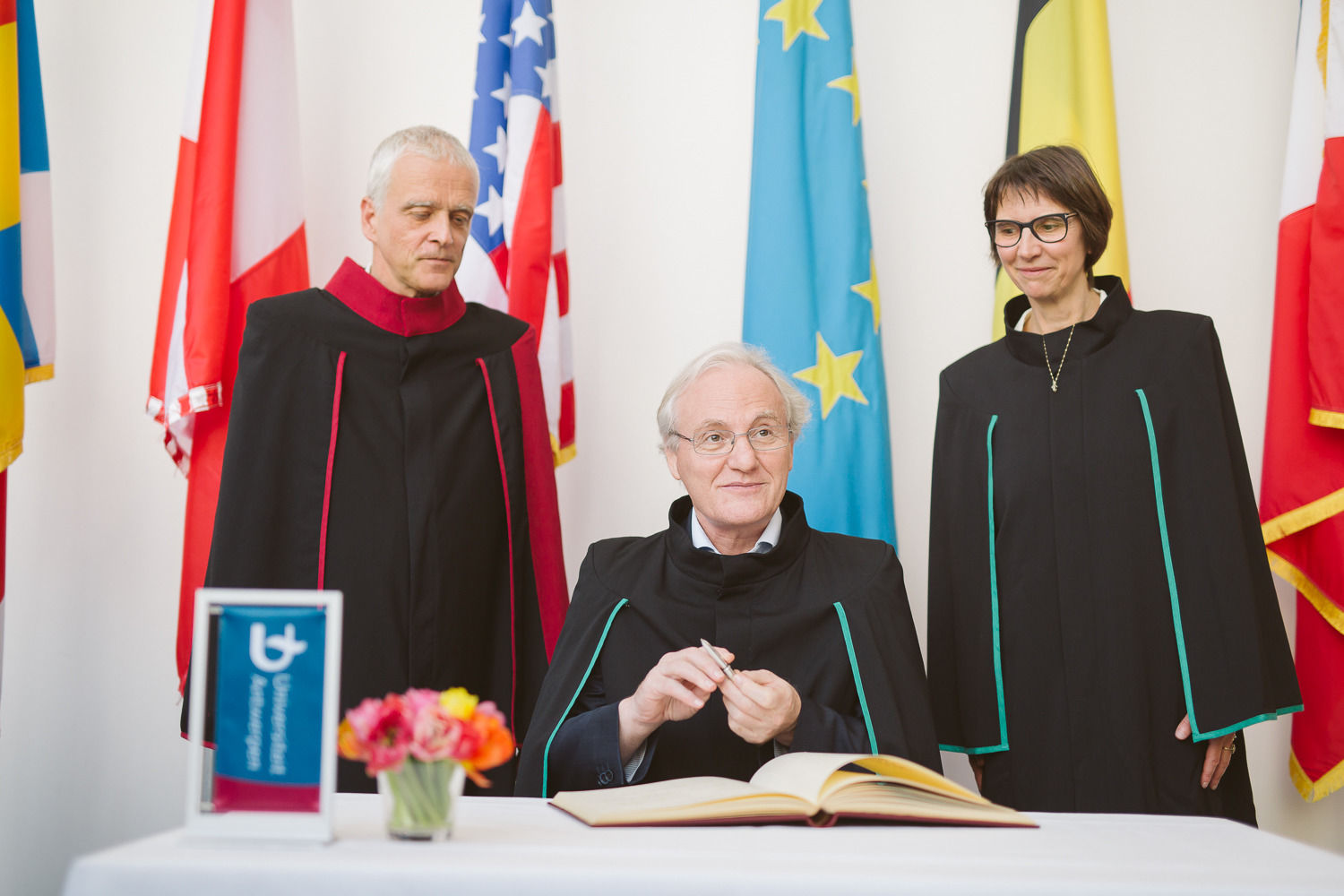 Ernst Fehr receiving honourary doctorate at University of Antwerp